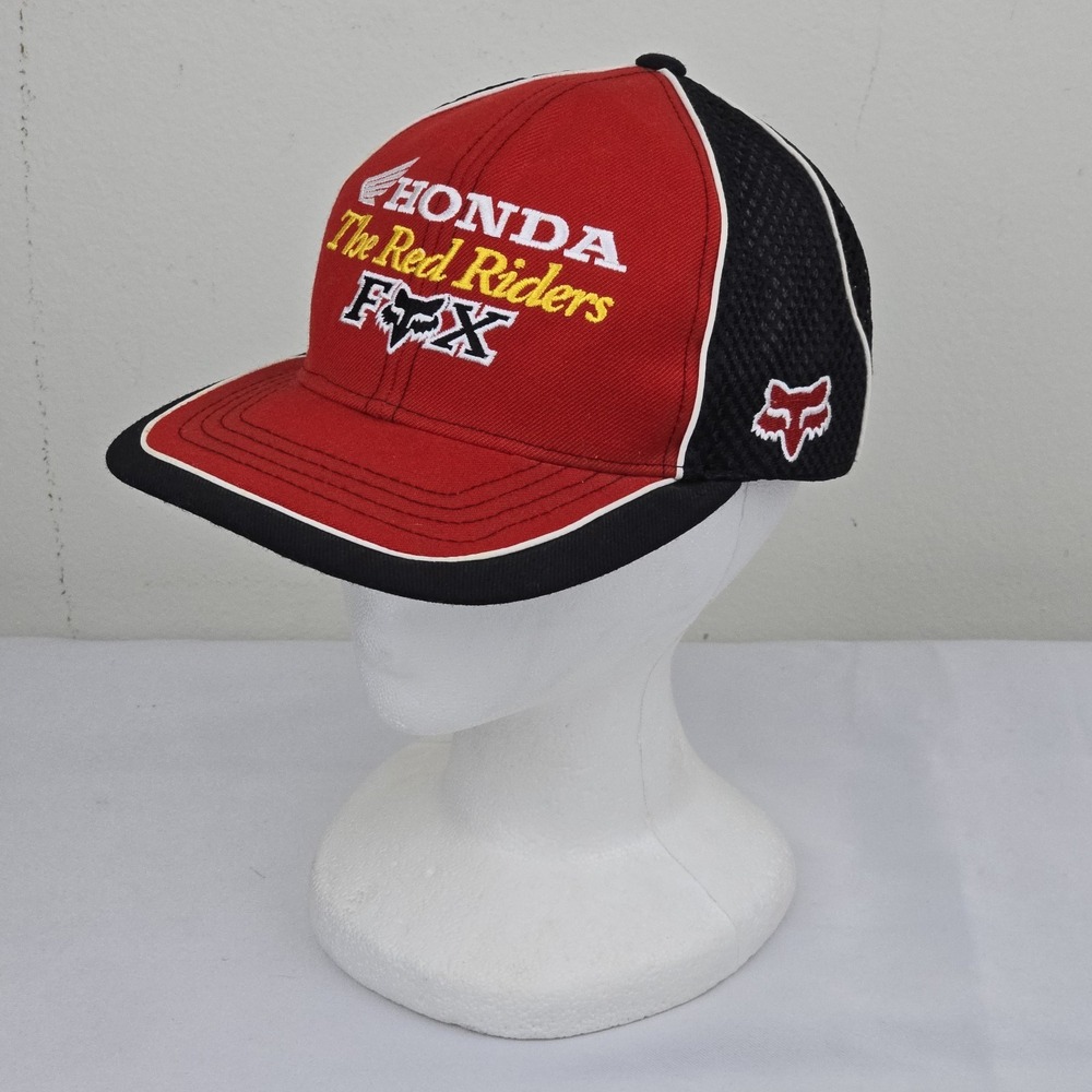 Vintage Fox Honda Red Riders Jeremy McGrath Racing Snapback Mesh Hat 90s RARE!!!